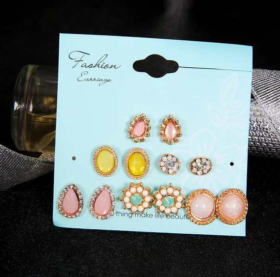 12 шт./компл. в Богемном Стиле Ретро Очаровательный камень с украшением виде