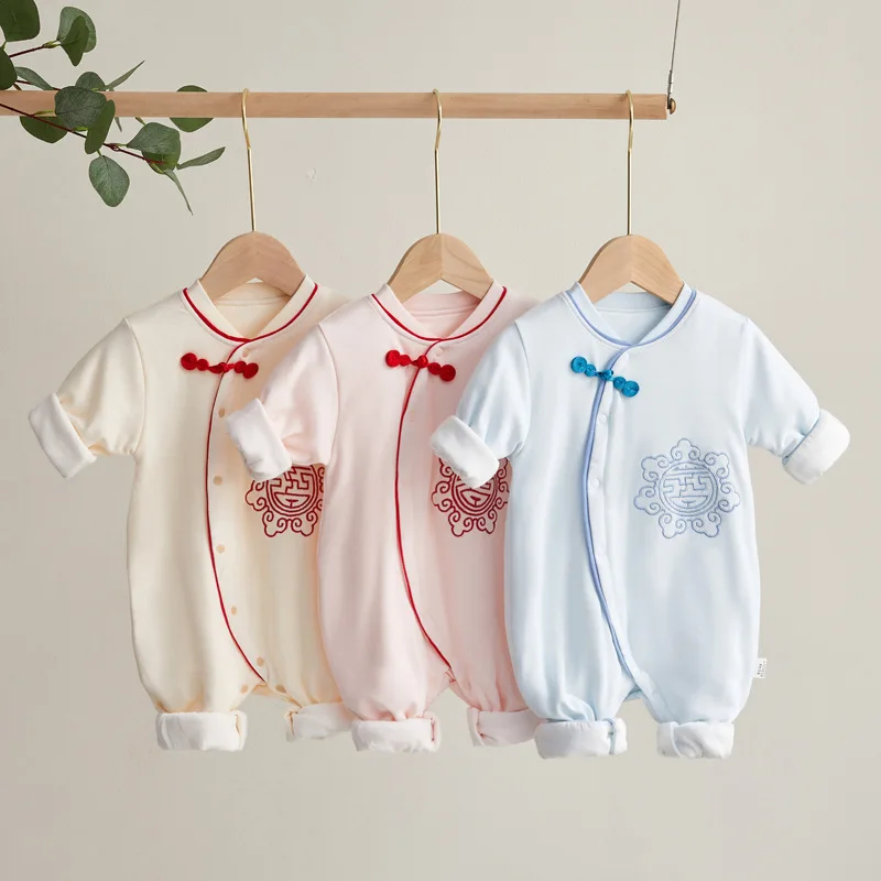 

Комбинезон детский зимний хлопковый с длинным рукавом, на возраст 0-18 месяцев