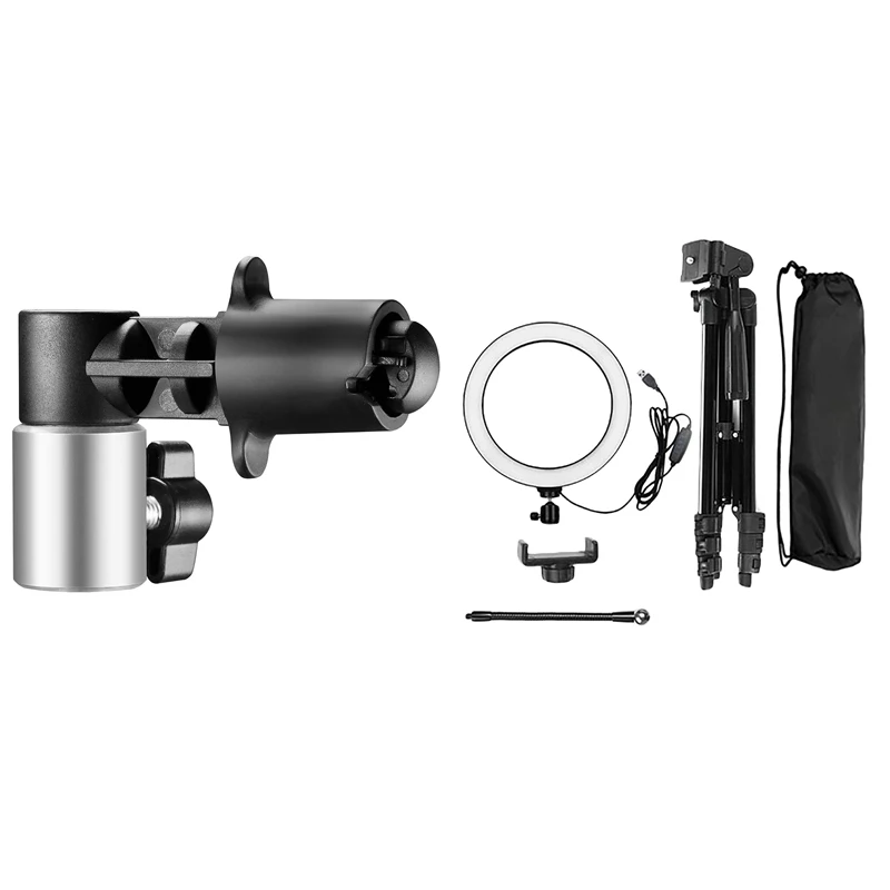 

1 Pcs LED Ring Fill Light Bracket & 1 Pcs Photography Reflector Holder Clip