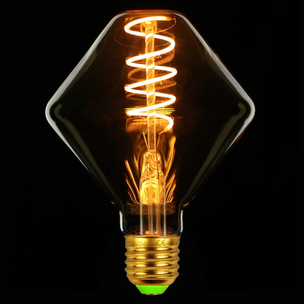 Led Bulbs Vintage Light Bulb 4Watts Dimmable 220V/240V Edison Screw E27 Base Gyro Cone Decorative 2000K Warm White | Лампы и освещение