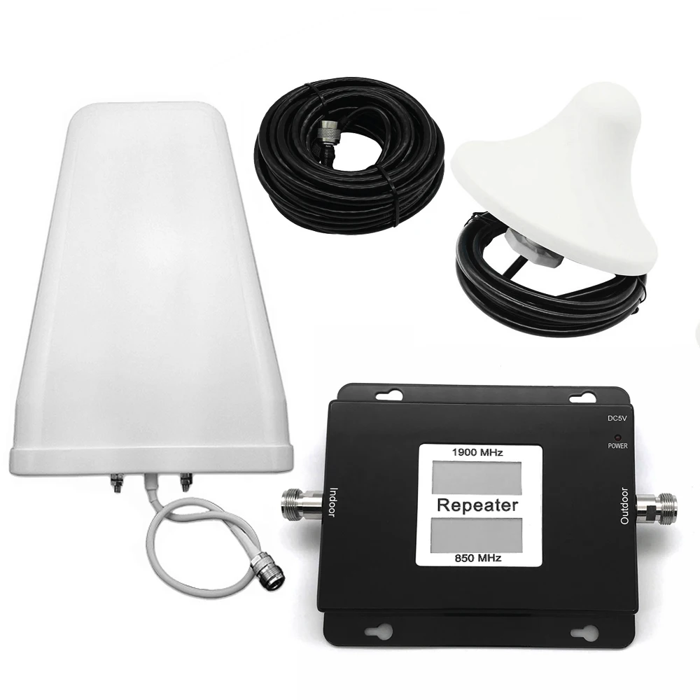 Двухдиапазонный усилитель сигнала мобильного телефона CDMAPCS 850 1900 МГц 2G/4G с двумя