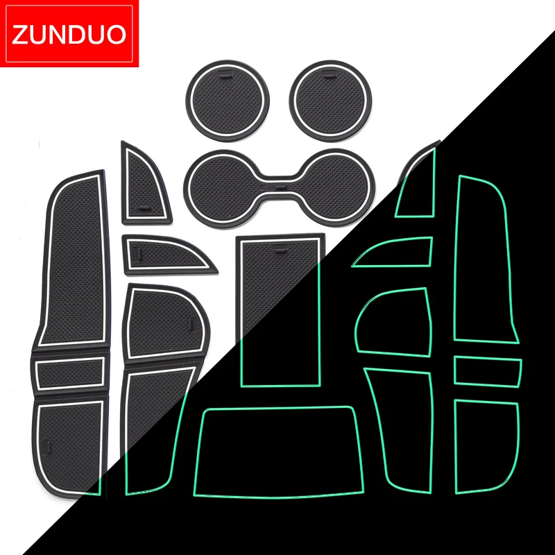 

ZUNDUO Car Gate Slot Cup mat for Mazda 6 2019 2020 Atenza Interior Accessories Door Groove Anti-Slip Pad Car sticker