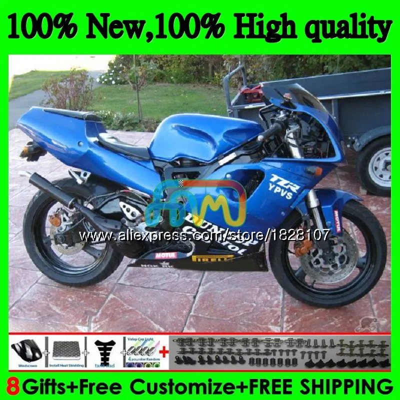 

3MA For YAMAHA TZR250RR TZR-250 TZR250 88 89 90 91 125BS.13 TZR250 Glossy blue RS RR YPVS TZR 250 1988 1989 1990 1991 Fairings