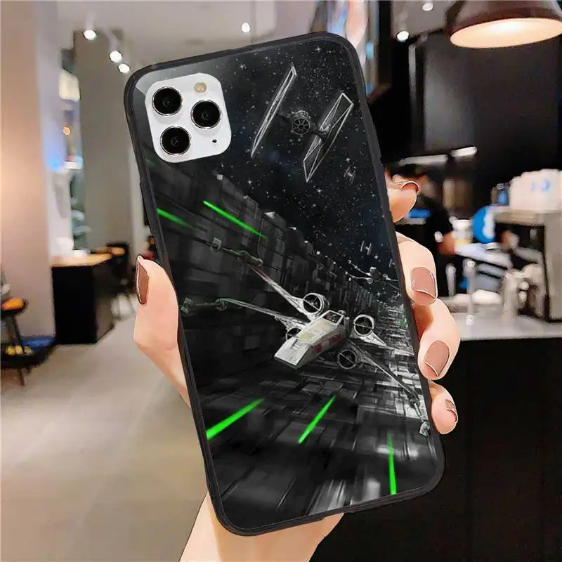 

Star Spaceship Wars Phone Case for iphone 11 12 Pro Max Black Cover Xs X XR 7 8 6 6S Plus 5 5S SE 2020 Fundas Coque Etui