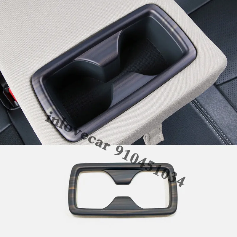 

ABS Peach Wood grain Car rear water cup frame Cover Trim car styling Accessories 1pcs For Toyota RAV4 RAV 4 2019 2020