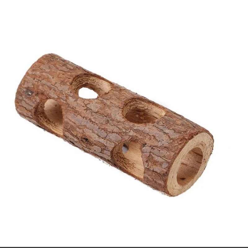 Деревянные животные тоннель Упражнение трубки жевательные игрушки для кролик