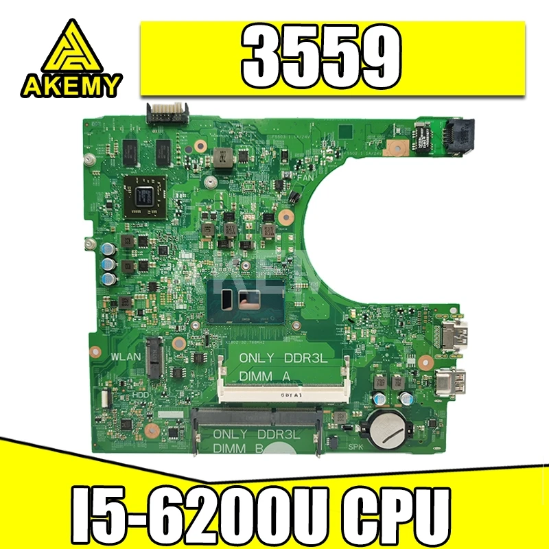 

AKemy 14236-1 Материнская плата для ноутбука Dell Inspiron 15-3559 оригинальная материнская плата I5-6200U с видеокартой