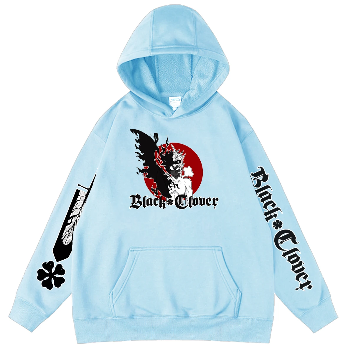 

2021 Anime Black Clover Goth Letter Print Men's Hoodies Mens Tops Sweatshirts Oversized Hoodie Funny Hooded Autumn Fleece Hoody