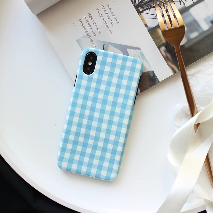 Gimfun винтажный английский сетчатый чехол для телефона для Iphone 11 Pro Max 8 6 7 Plus, Простой ультра тонкий жесткий чехол из поликарбоната для Iphone X Xr Max - Цвет: blue