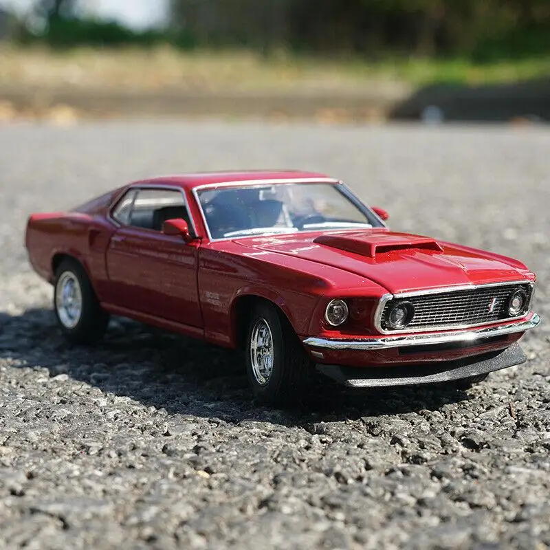 Модель литая автомобиля WELLY 1:24 для 1969 Ford Mustang BOSS 429 статический дисплей из сплава