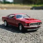 WELLY 1:24 для 1969 Ford Mustang BOSS 429 литая под давлением модель автомобиля из сплава статический дисплей мужской подарок без коробки