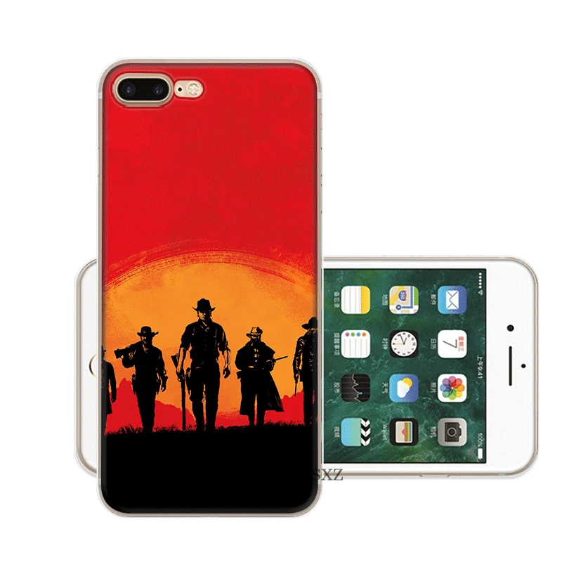 Чехол для мобильного телефона iPhone 5 5S SE 6 6S 7 8 Plus X XR XS Max, Жесткий Чехол, крутая игра, красные изображения из фильма «Red Dead Redemption» 2