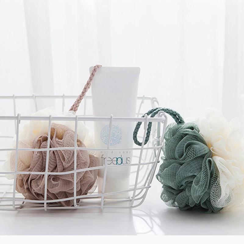 Двухцветная сетчатая губка для мяча ванной комнаты аксессуары молочного душа