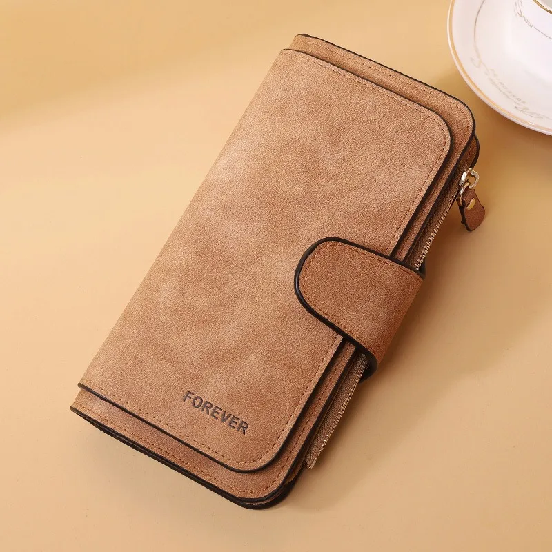 Модный кошелек Ms. Wallet из матовой кожи с пряжкой трехслойный Long