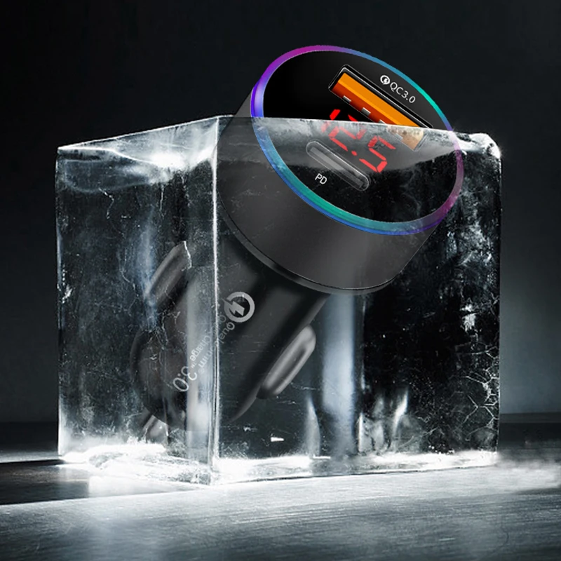 Зарядное устройство USB для телефона 6 А со светодиодным дисплеем автомобильное