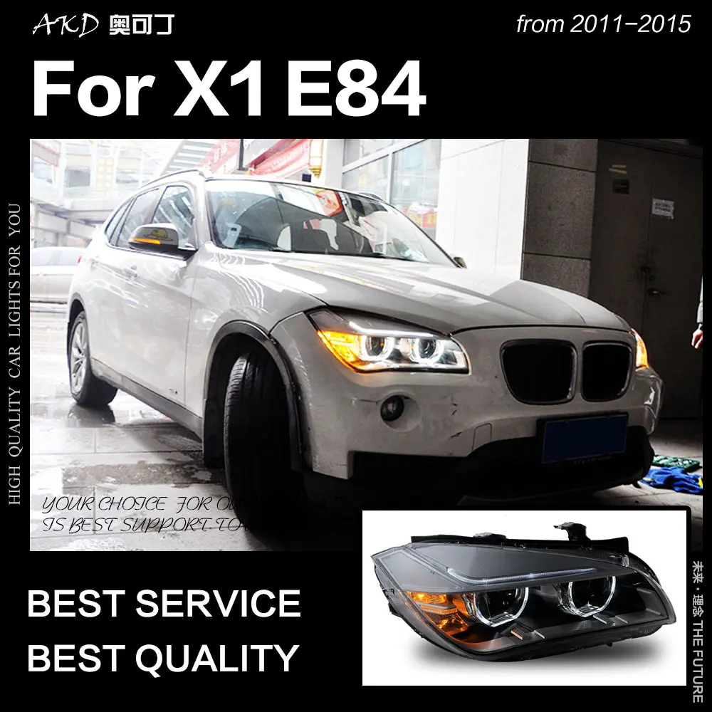 AKD автостайлинг фары для BMW X1 E84 2011 2015 новые светодиодный ные ангельские глазки DRL