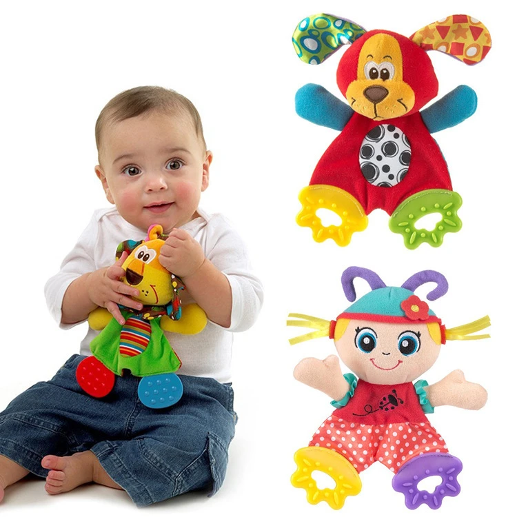 

Baby Toy Soft Lion Dog Girl Plush Doll Baby Rattle Crib Bed Hanging Animal Toy Teether Multifunction Doll Kids Toy K0258