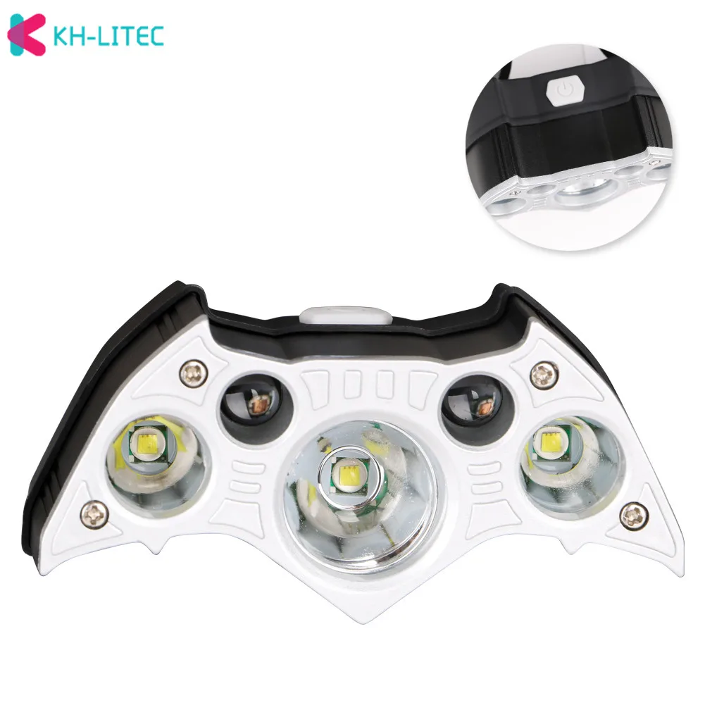 LED Headlamp Fishing Headlight 3*T6+2*XPE 5 Modes Waterproof Super bright camping light Head Torch Powered by 2x18650 batteries | Освещение