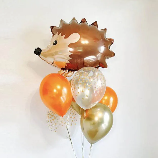 

1set Animal Foil Balloon Fox Raccoon Squirrel Helium Balloons Kids Birthday Jungle Party Decor Baby Shower First Party Balloon