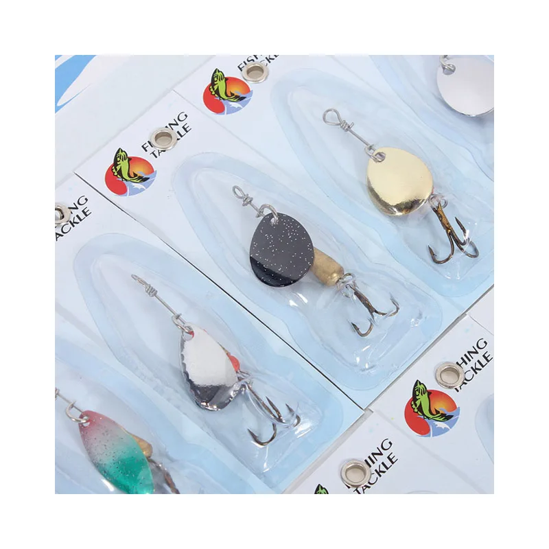 

30 X Metal Mixed Spinners Fishing Lure Pike Salmon Baits Bass Trout Fish Hooks