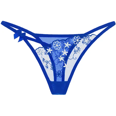 blue 2208 Женские кружевные стринги и стринги, трусики, сексуальное Ультра низкое нижнее белье, танга, женское бикини, эротическое нижнее белье, XXS-XL, 2208N - Цвет: blue 2208