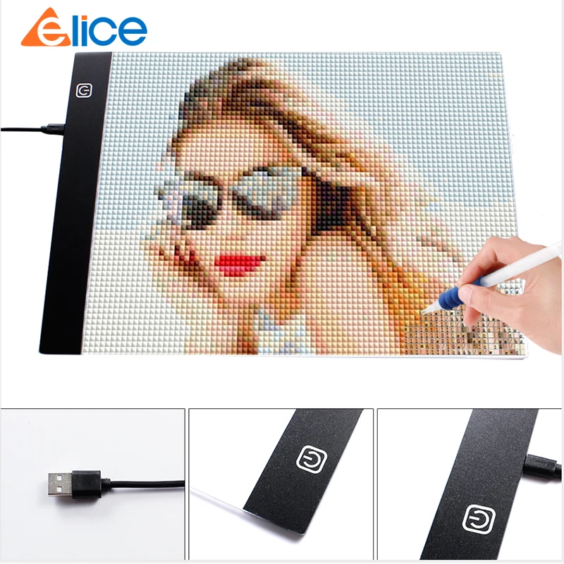 

Elice A4 A5 LED Light Pad Artcraft Tracing Light Box Copy Board Digital Tablets diamond Painting Drawing Tablet
