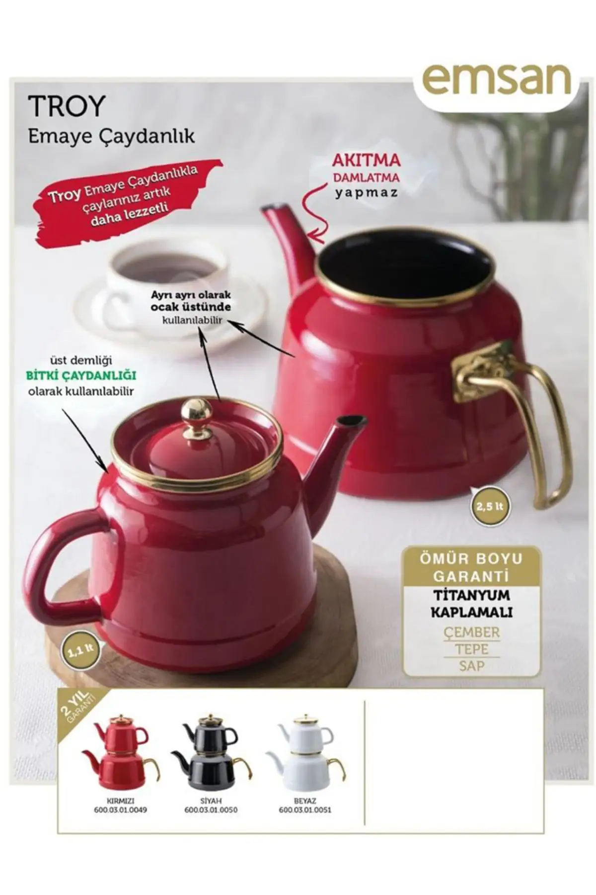 

Troy Enamel Teapot Set Red