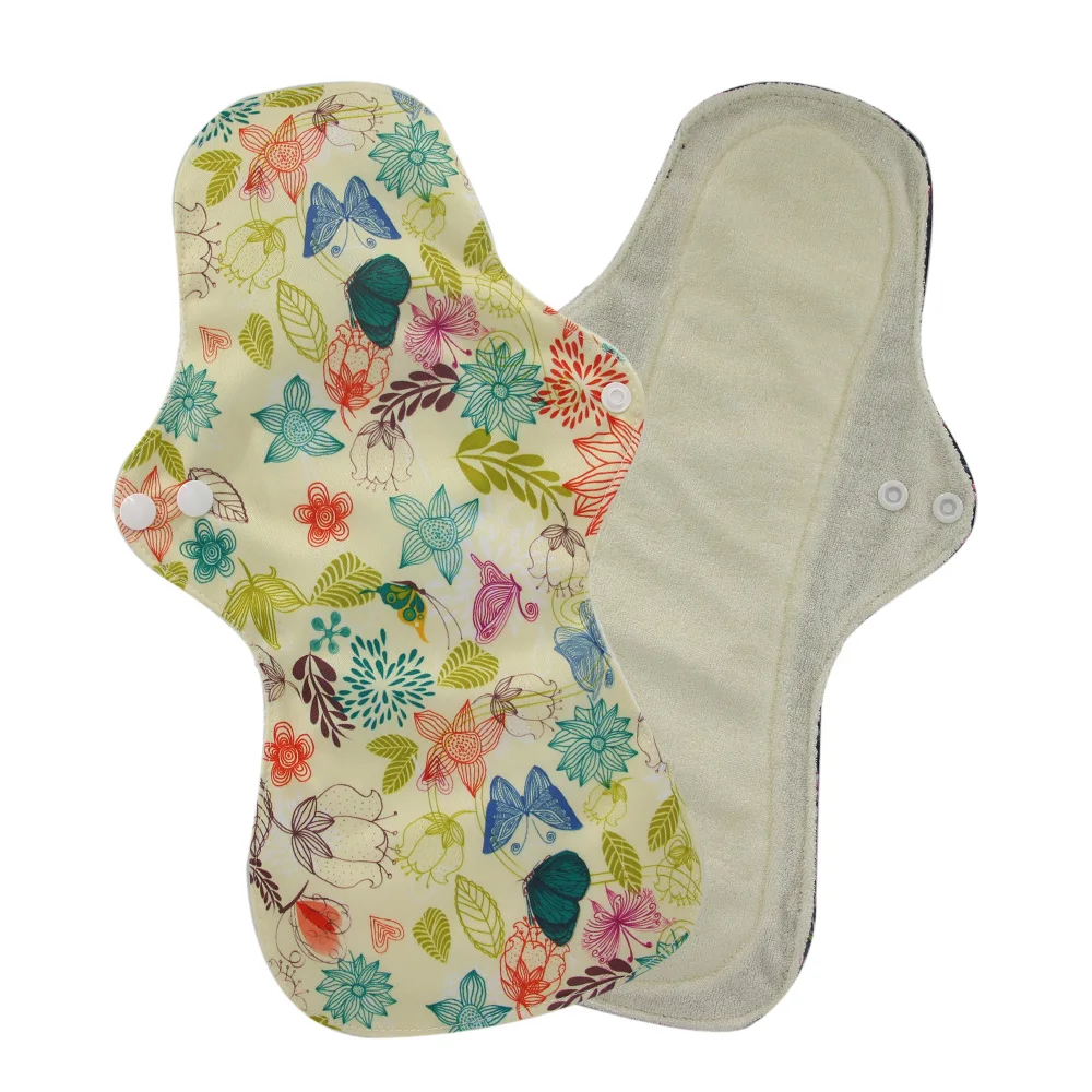 

Reusable Organic Bamboo Menstrual Pads Heavy Flow Sanitary Pads Washable Mama Sanitary Towel Pad 4pcs Extra Large +1 Wet Bag