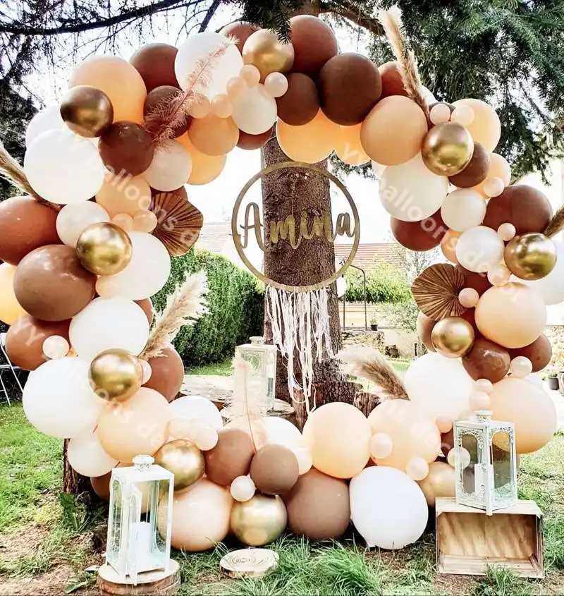 

Глобальный "сделай сам" ретро кофе кожи Воздушные шары гирлянда арочный комплект воздушные шары на день рождения вечерние свадебные украше...