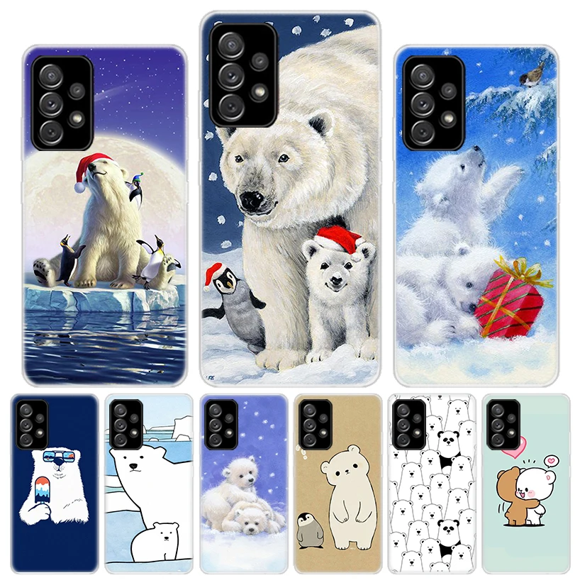 

Polar Bear Newly Arrived Silicon Call Phone Case For Samsung Galaxy A72 A52 A71 A51 A32 A22 A12 A02S A31 A21S M21 M31S M51 Cover