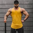 Мужская хлопковая майка без рукавов, однотонная, для занятий в спортзале, фитнесом