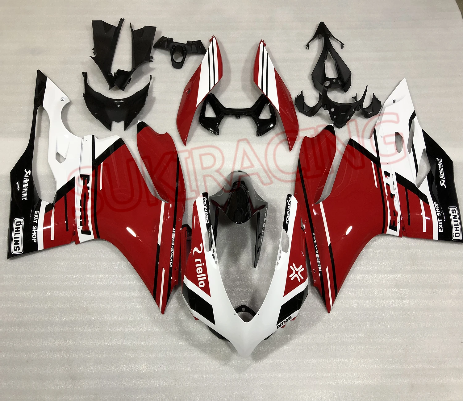 

For Ducati ABS Plastic Injection Fairing Kit for 1199 PANIGALE 2012 2013 2014 2015 2016 Motorcycle Bodywork Cowling Red & White