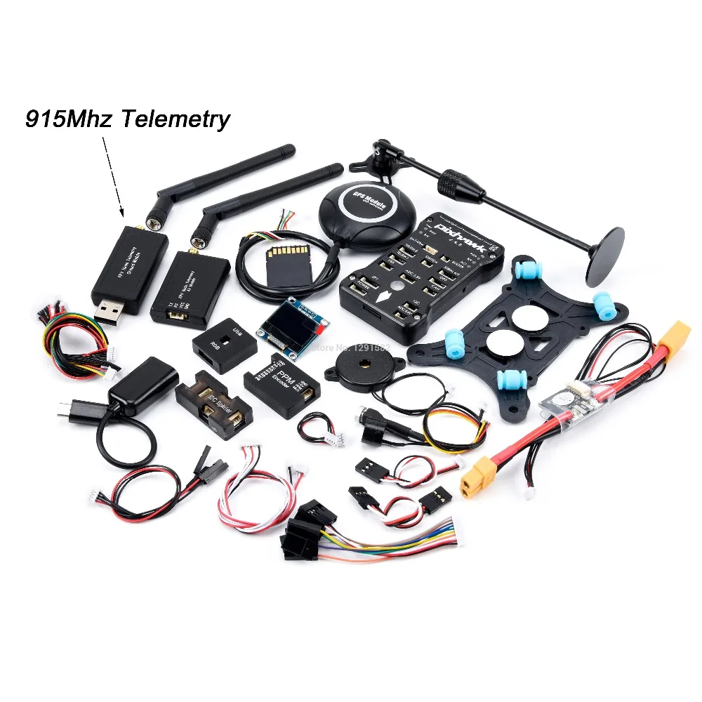 Full Kit 915Telemtry Pixhawk PX4 автопилот PIX 2.4.8 32 бит Контроллер полета с переключателем безопасности зуммер 16 Гб карта PPM IEC RGB M8N для квадрокоптера F450 - Цвет: Full Kit 915Telemtry