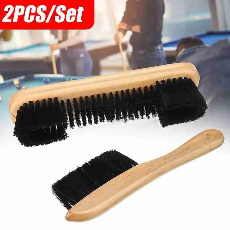 

2pcs/set Billiard Brush Set Wood Table Corner Brush And Brush Cleaning Set Rail Tool Accesories Billiard Club Brush Billiar N8G6
