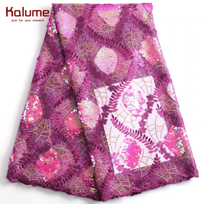Kalume горячая Распродажа африканская кружевная ткань мягкая французская сетка для