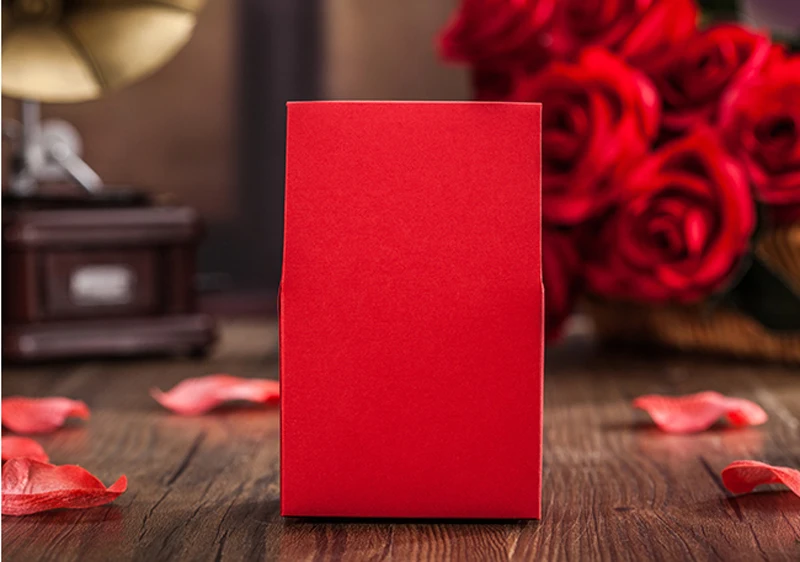 Желанная красная лазерная резка коробка для конфет с бабочкой цветочный 50 шт.