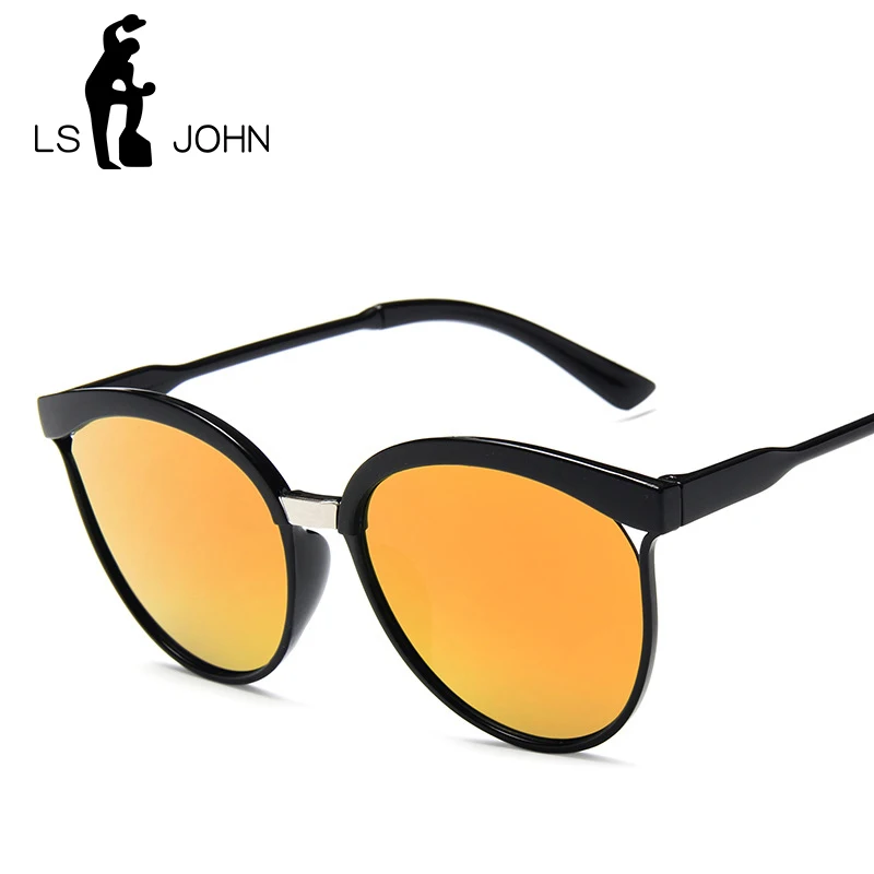 Женские зеркальные солнцезащитные очки LS JOHN винтажные брендовые дизайнерские