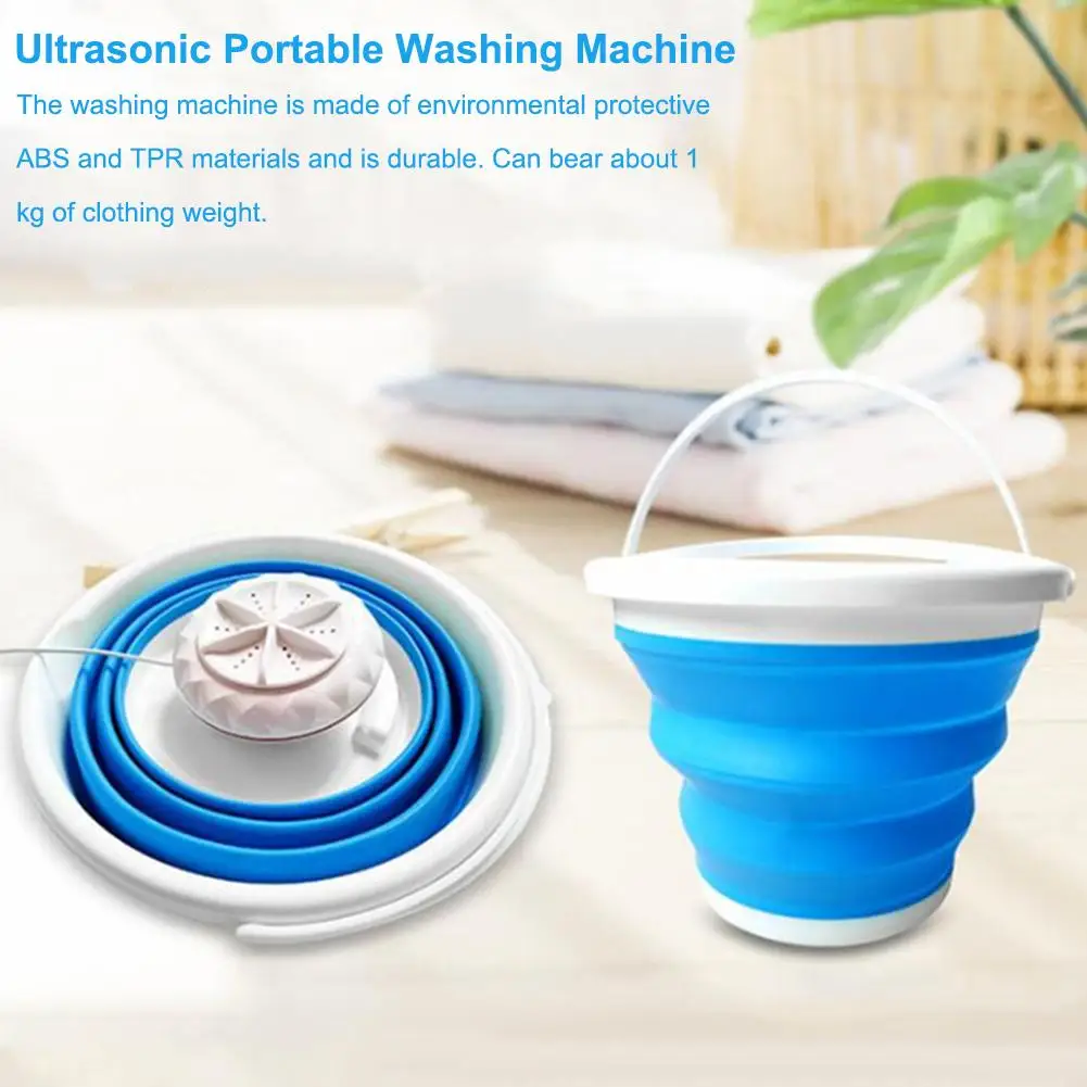

Portable Mini Folding Clothes Washing Machine Bucket Automatic Home Travel Self-driving Tour USB Powered Travel Laundry Washer