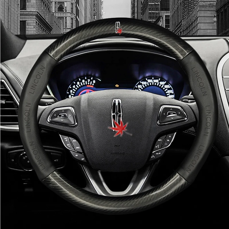 ManH FenT Lincoln кожаная оплетка руля чехол на руль машины автомобиля navigator MKZ MKC MKX Nautilus