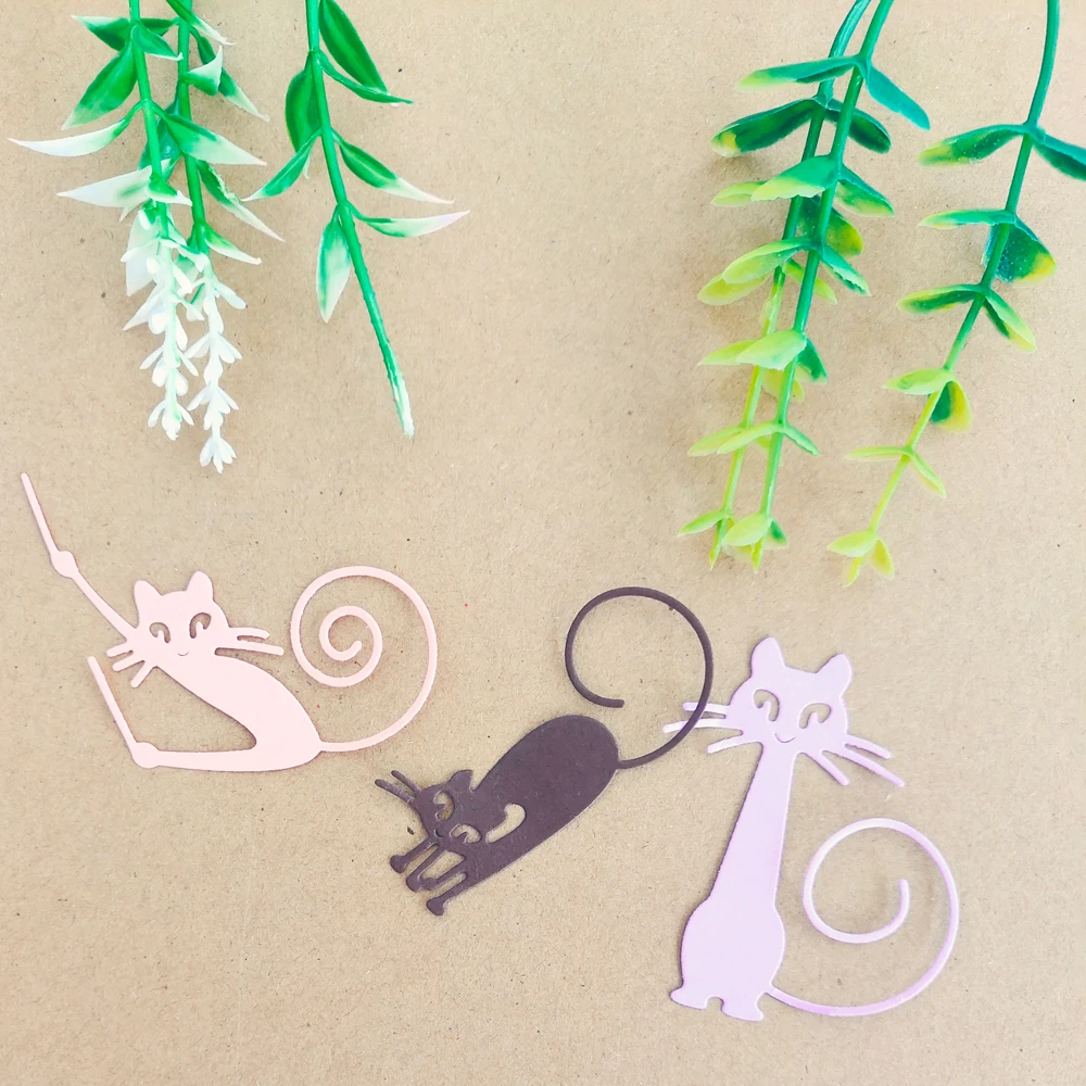 Кошечка из трех симпатичных кошек декоративная металлическая пресс форма нож