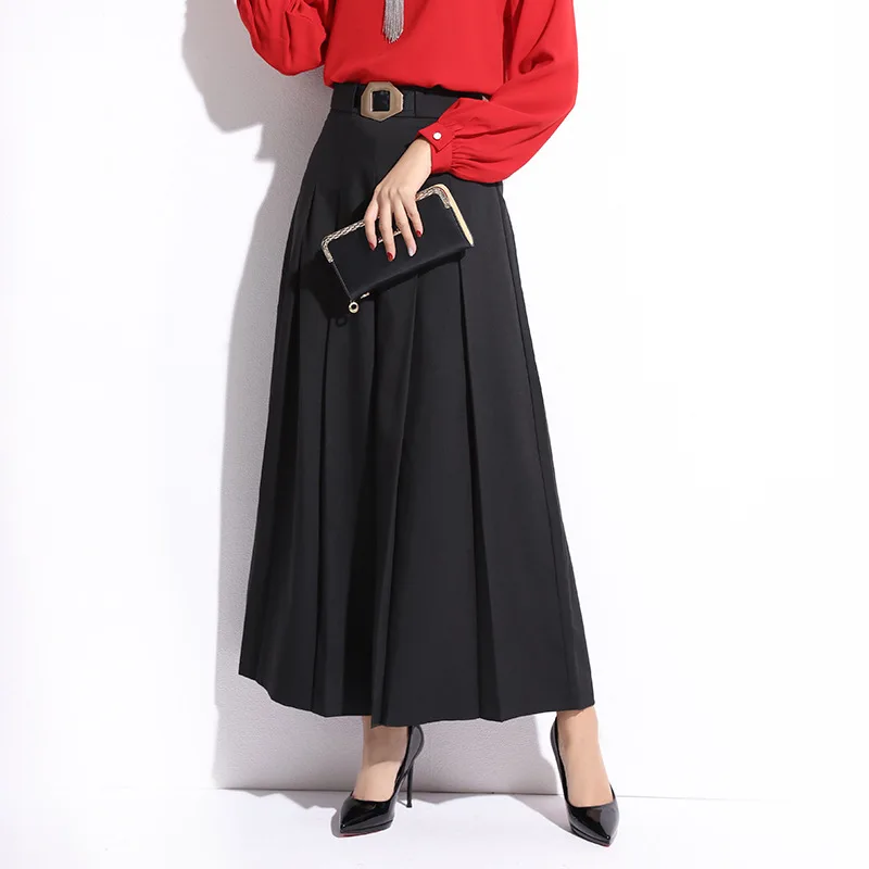 

2019 Autumn New Style Korean-style Casual Wide-Leg Pants Women's Black Comfortable Versatile Loose-Fit Pants Pants