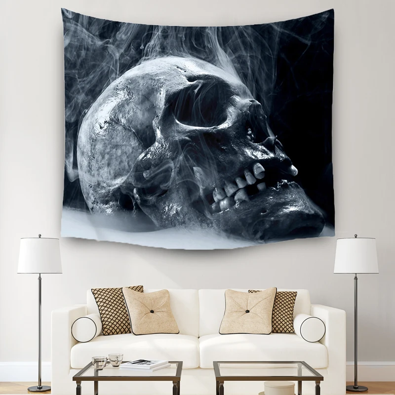 Гобелен с головой черепа компас настенный гобелен мандала пляжное полотенце