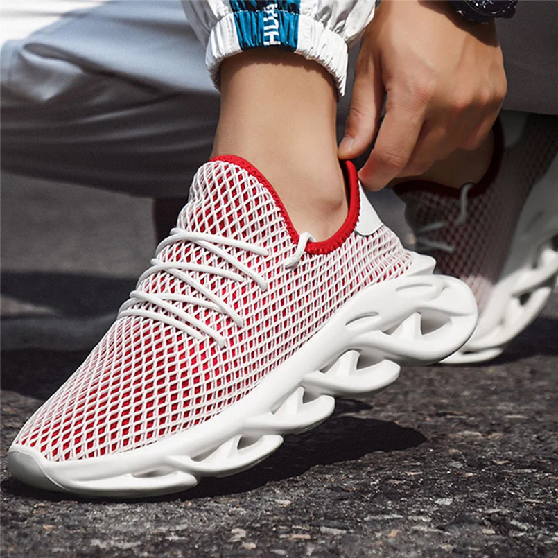 Мужские дышащие кроссовки на толстой подошве легкие удобные платформе с