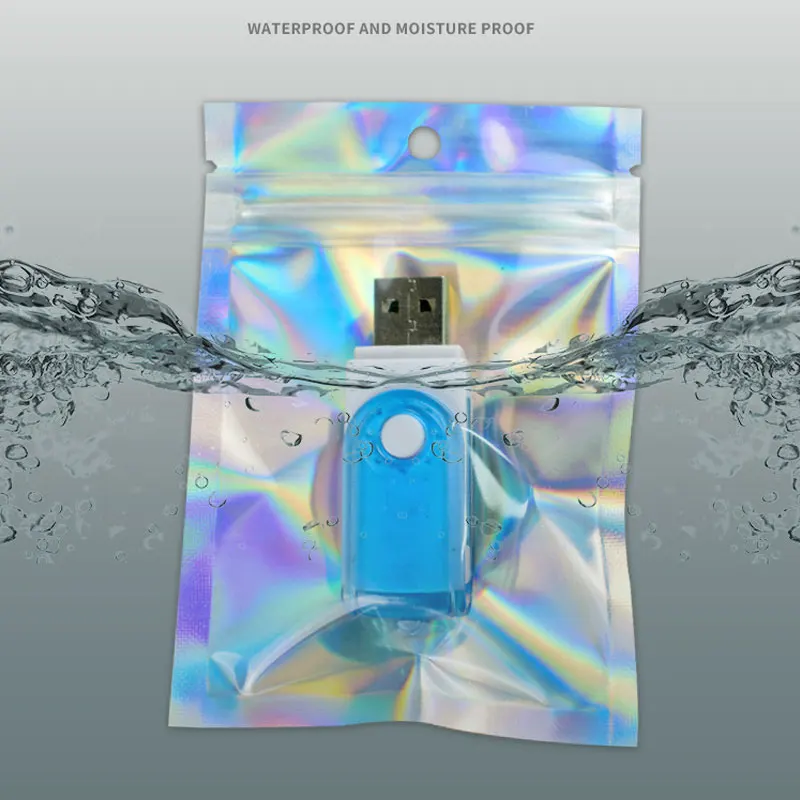 Мешки с застежкой-молнией косметички пластиковые переливающиеся лазерной