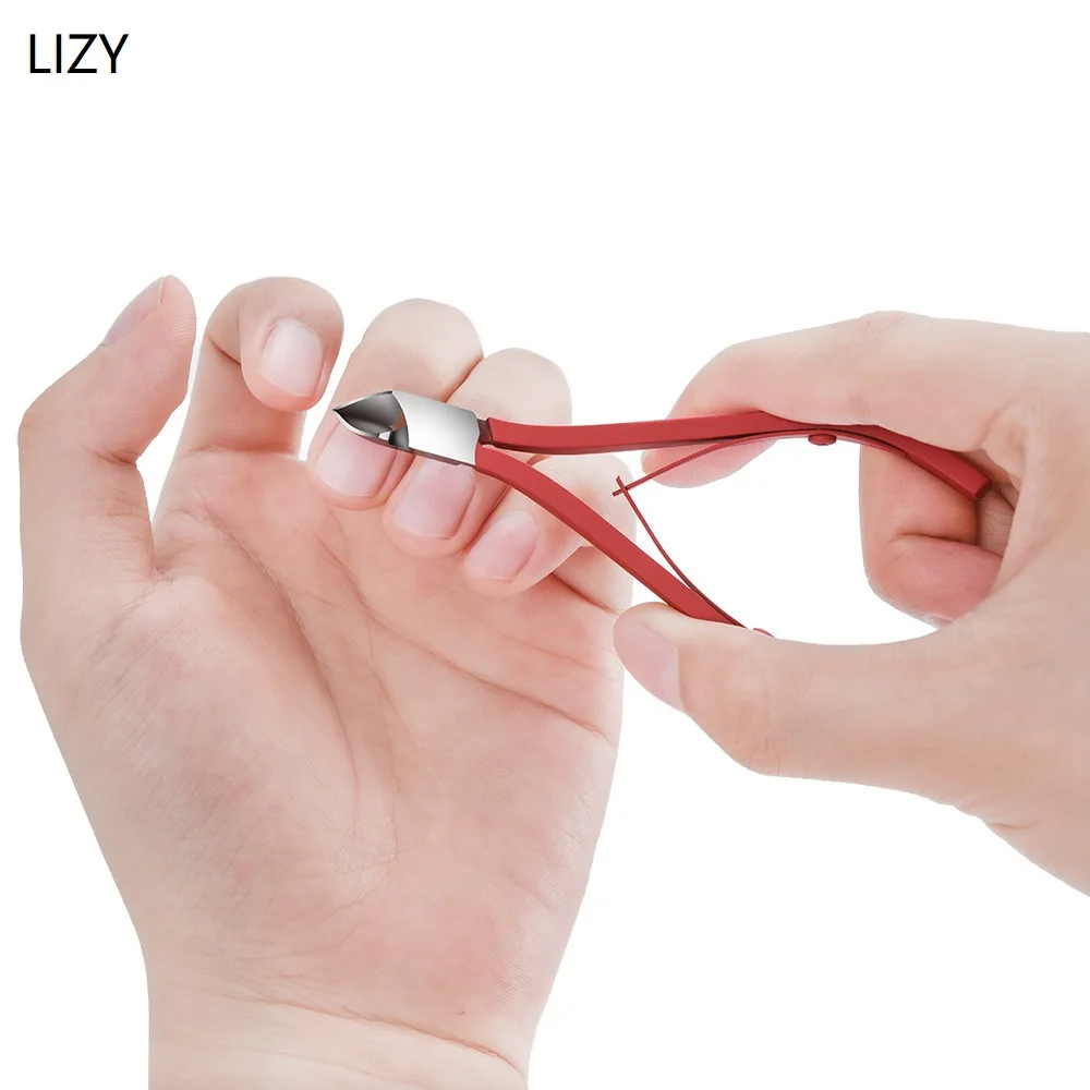 

LIZY Nail Cuticle Nippers Scissors Stainless Steel Manicure Pedicure Tools Dead Skin Scissor Cutters Fingernail Clipper Tool