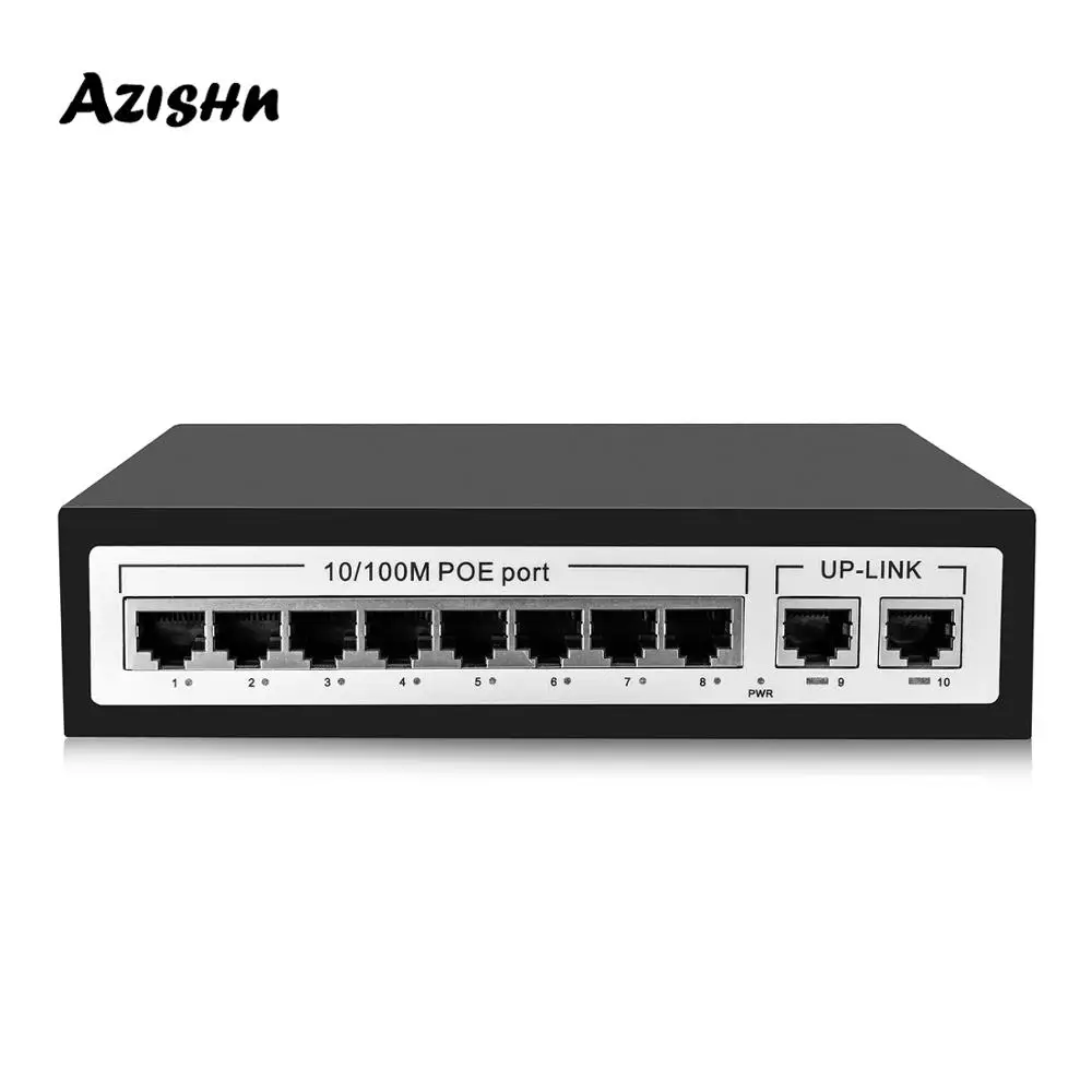 Коммутатор PoE с 8 портами видеонаблюдения 802.3af IEEE Fast Ethernet коммутатор 10 и 10/100 POE для