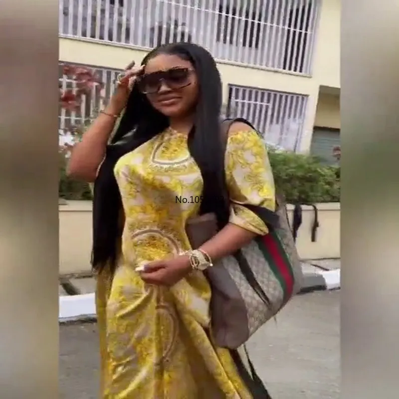 Весенне осеннее платье в африканском стиле для женщин большие размеры длинный