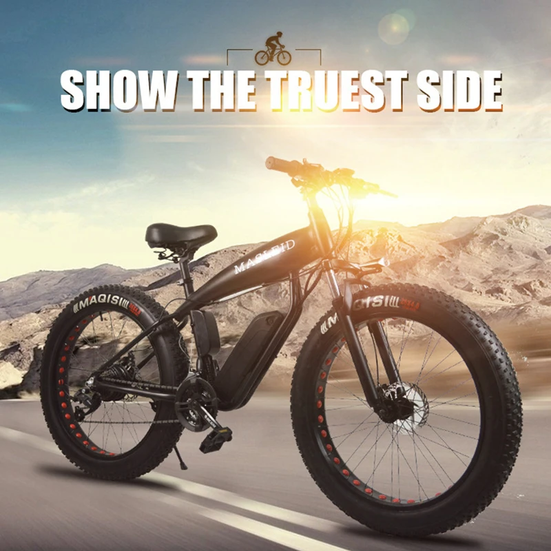 

Bike Adult Electric bike bicycle snow land and beach bike 36V lithium battery power two wheel 26 inch battery LED headlights