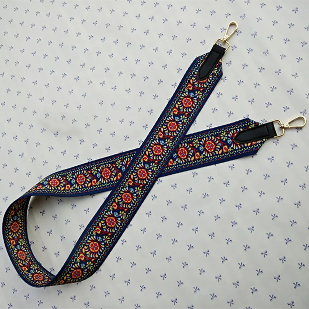 Этнический стиль сумки широкий RFID Блокировка Fabala части ремни ленты сумка ремень