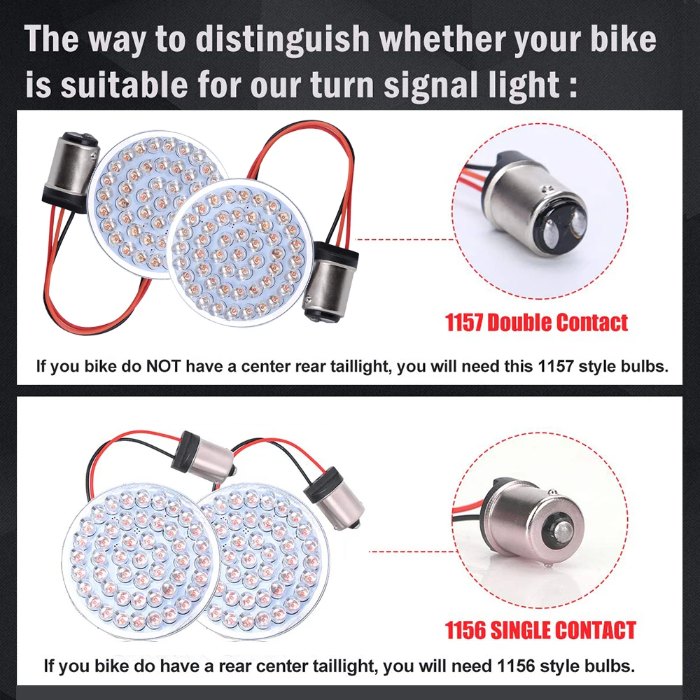 Пара задних стоп сигналов 2 дюйма для мотоциклов Honda Yamaha| |